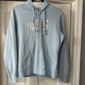 The North Face Silver and Blue Sweatshirt
